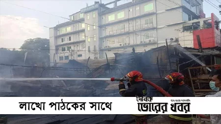 আশুলিয়ার পলাশবাড়ী এলাকায় মোটরসাইকেল ওয়ার্কসপে,পড়ে ছাই ৫ টি দোকান