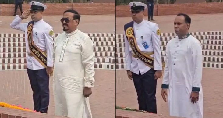 জাতীয় স্মৃতিসৌধে স্পিকার ও ডেপুটি স্পিকারের শ্রদ্ধা