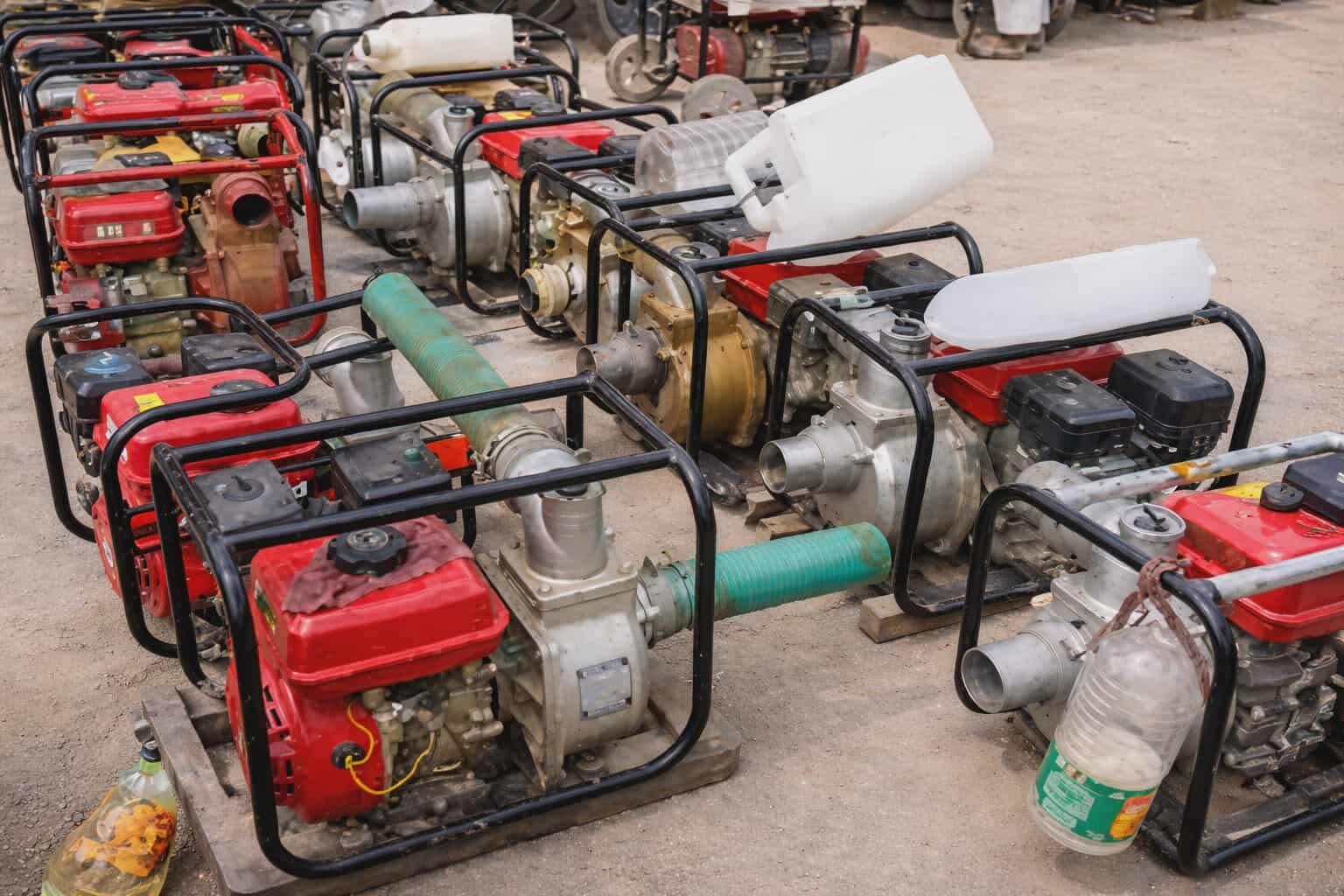 সুন্দরগঞ্জে জ্বালানির জন্য সেচ পাম্প নিয়ে ফিলিং স্টেশনে কৃষকের ভিড়