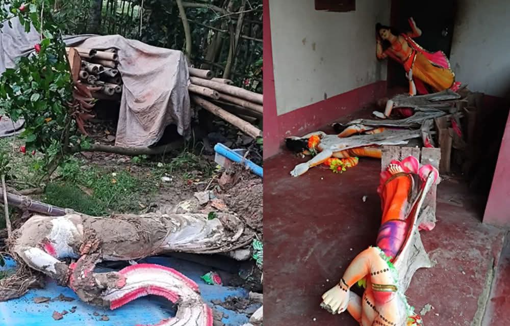 মাধবপুরে রাতের আঁধারে মন্দিরে হামলা, প্রতিমা ভাঙচুরে উদ্বেগ ও এলাকায় উত্তেজনা