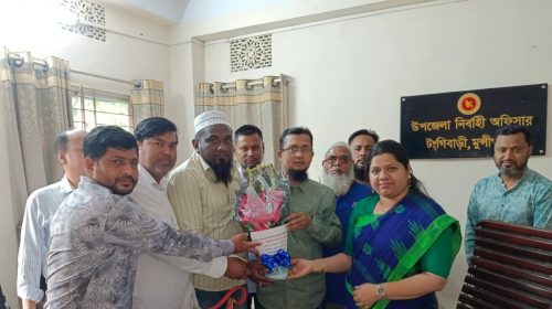 টঙ্গীবাড়ীতে নবনিযুক্ত ইউএনও'র সাথে নিসচা'র সৌজন্য সাক্ষাৎ